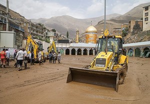 وقوع سیل در امامزاده داوود تهران