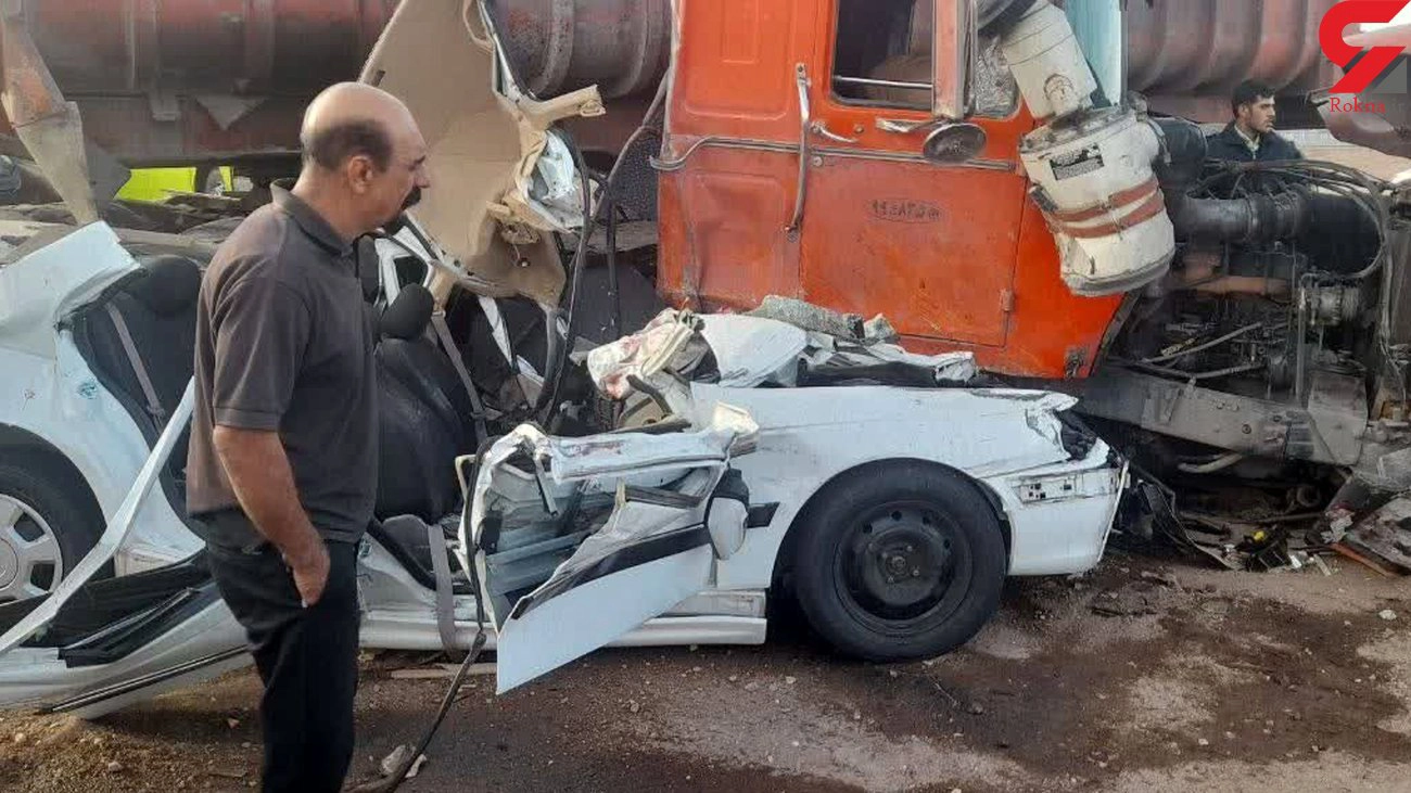 تصادف مرگبار سمند با تریلی